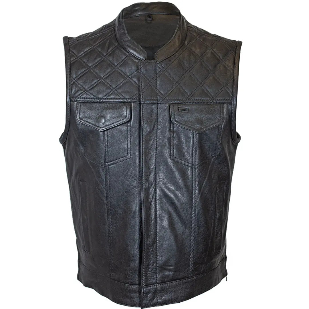 Open Road  Men's Upside Leather Vest Men's Vests Boutique of Leathers/Open Road