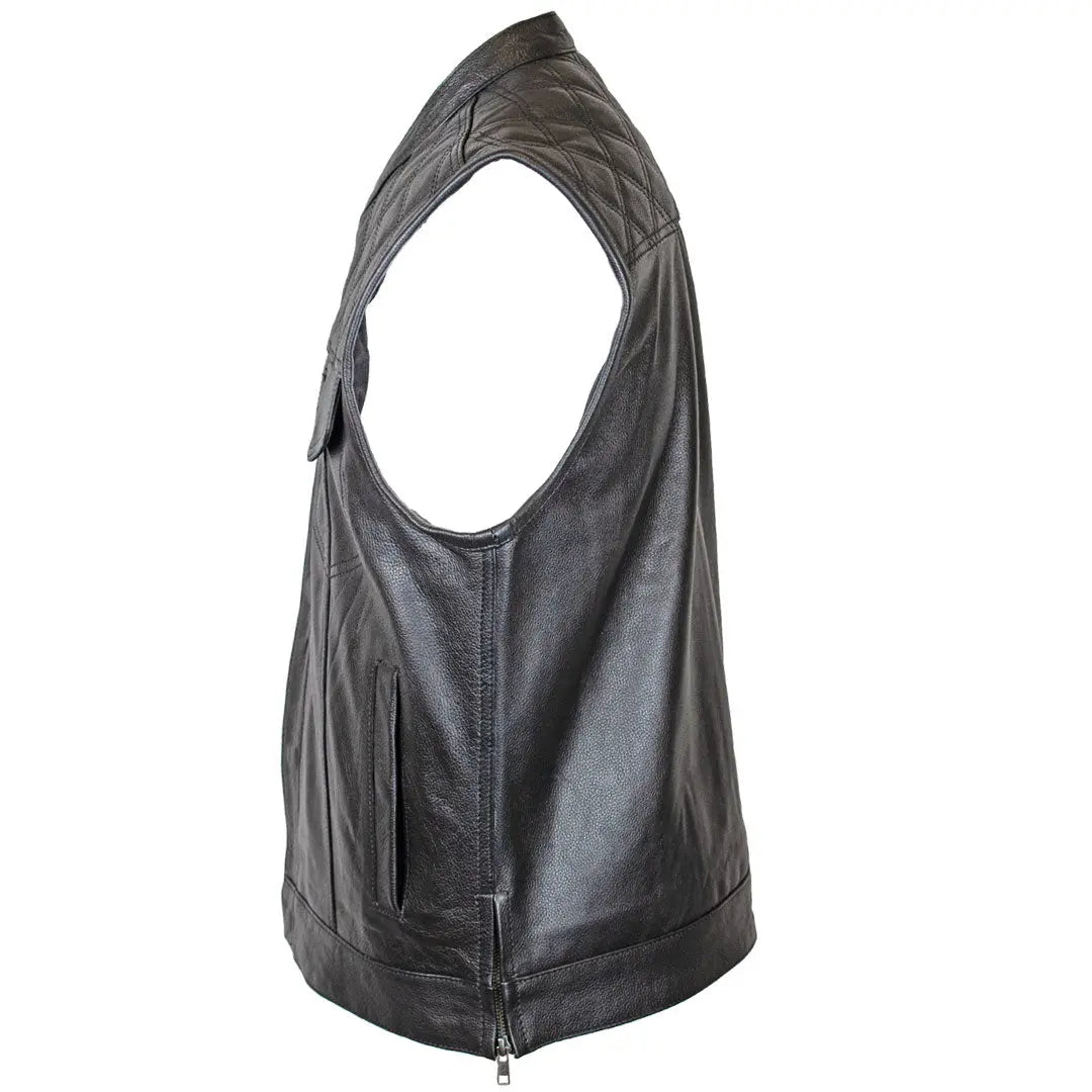 Open Road  Men's Upside Leather Vest Men's Vests Boutique of Leathers/Open Road