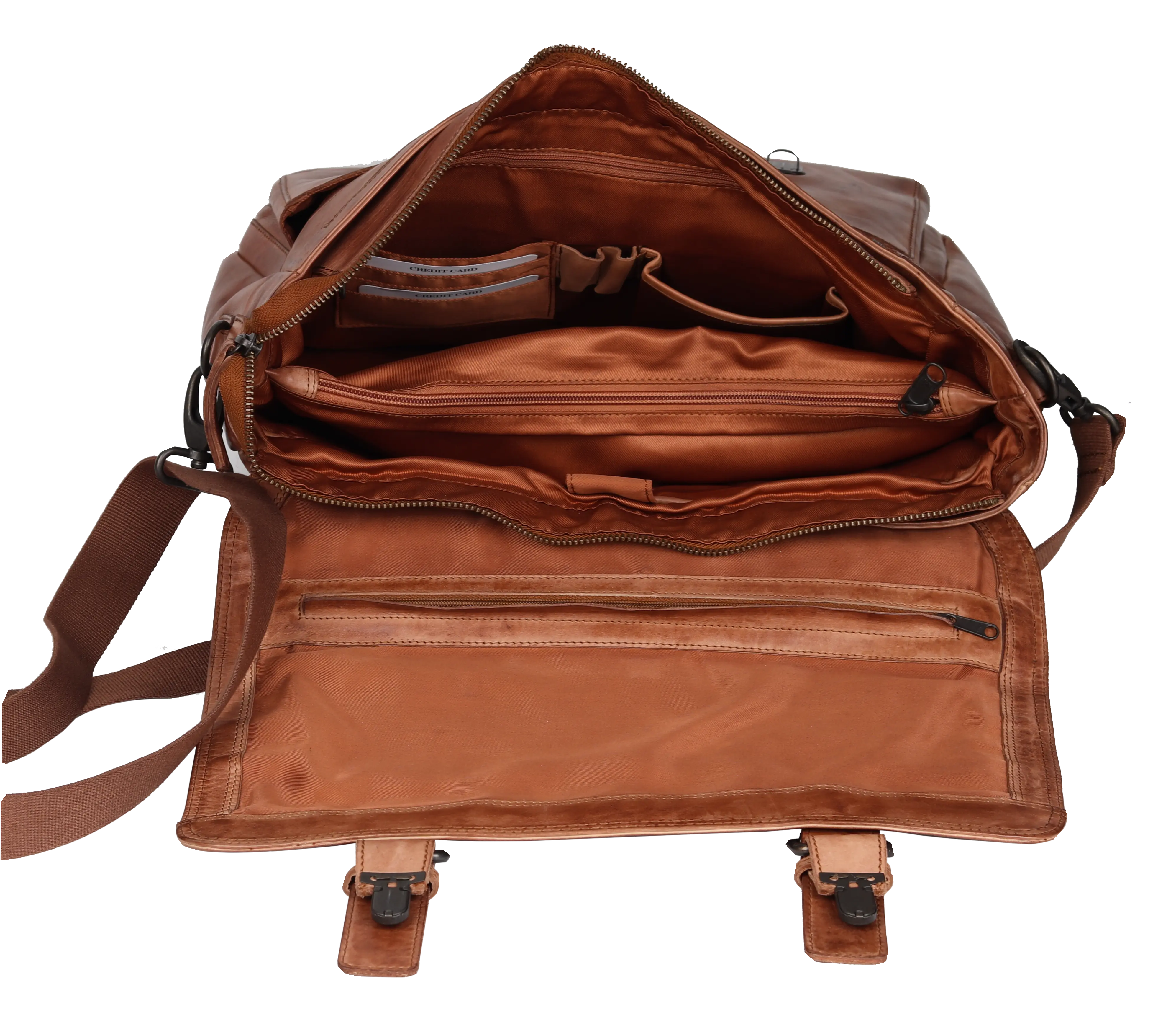 BOL/Open Road Messenger Laptop Leather Bag Backpacks & Messenger Bags Boutique of Leathers/Open Road