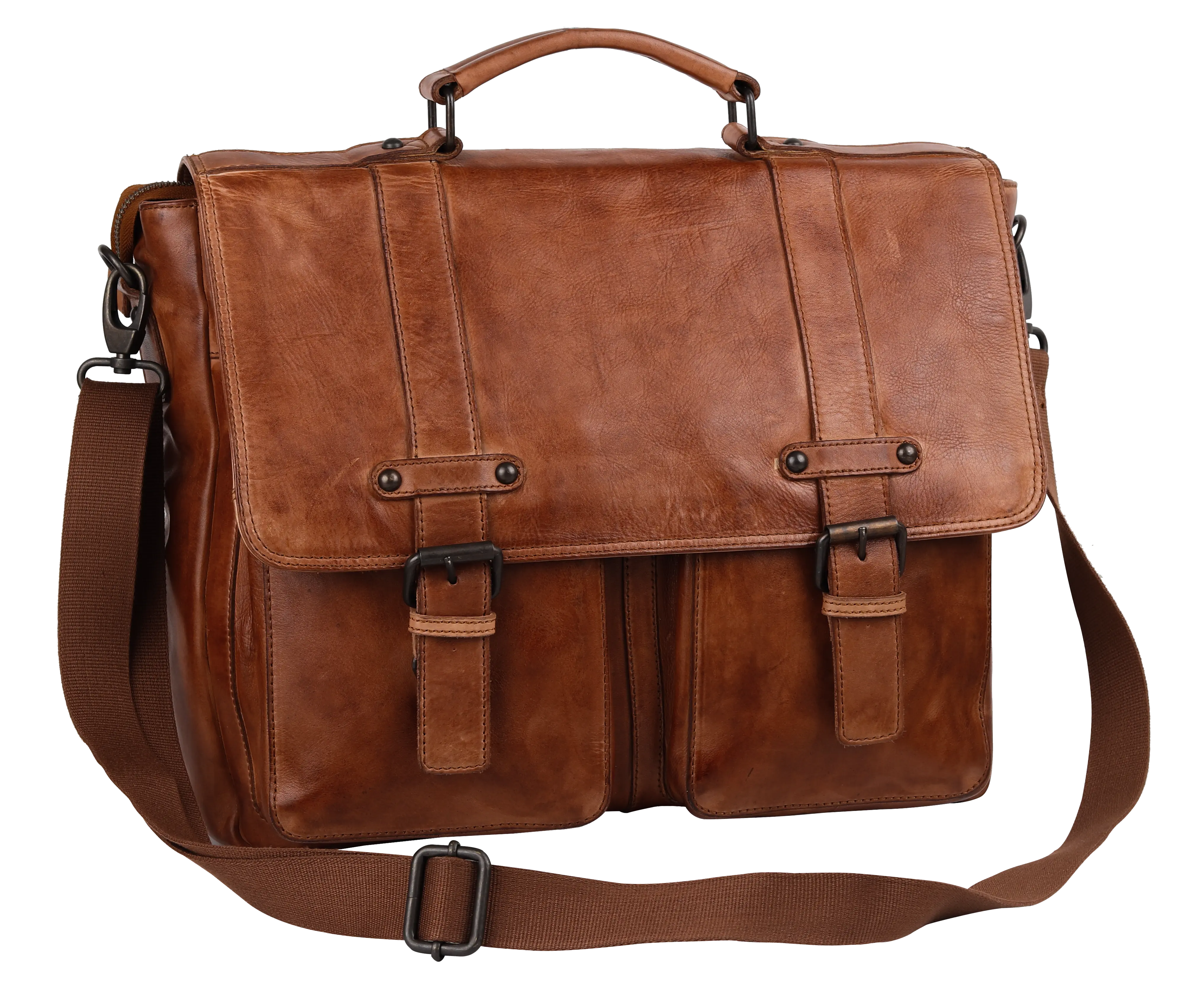 BOL/Open Road Messenger Laptop Leather Bag Backpacks & Messenger Bags Boutique of Leathers/Open Road