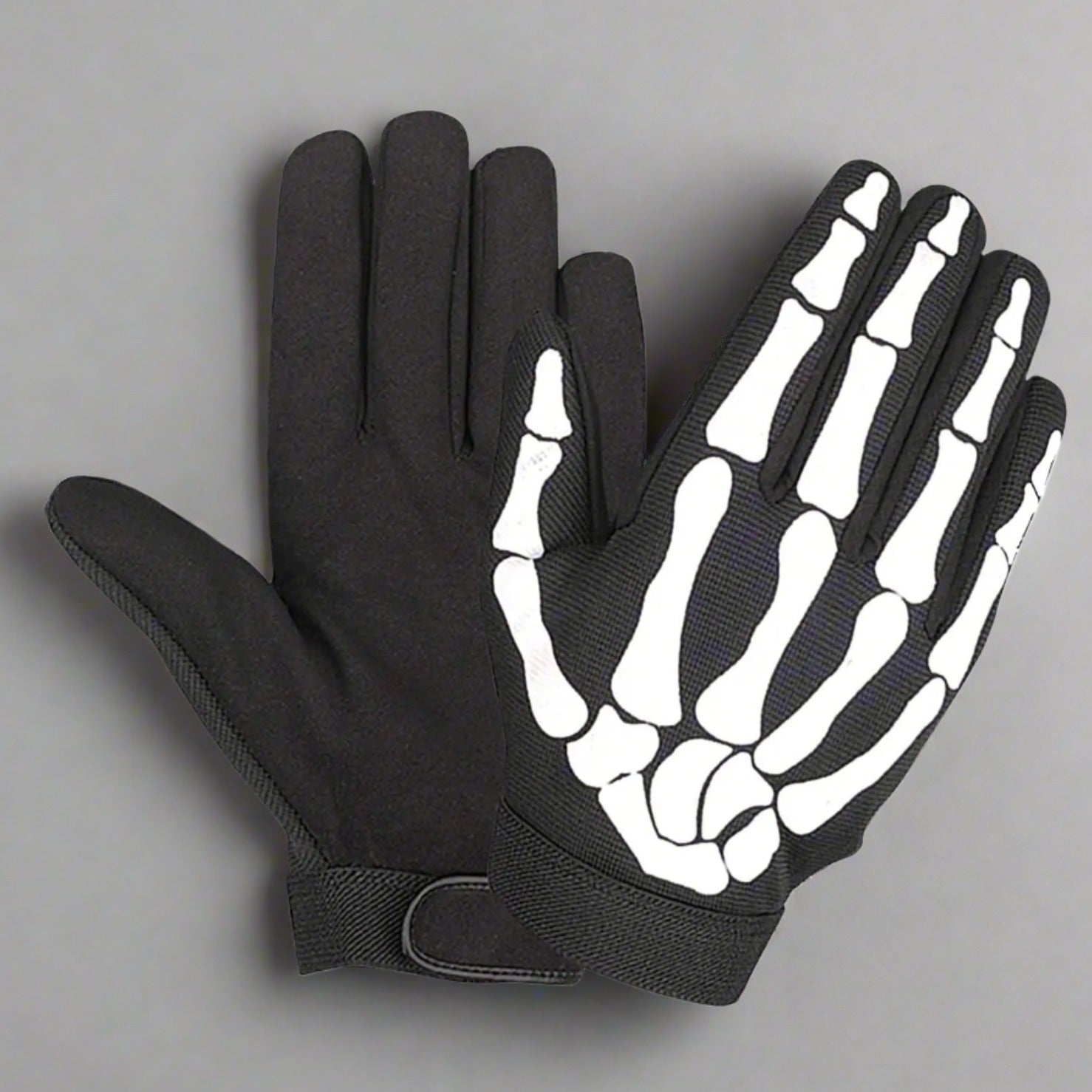 Open Road Skeleton Fabric Gloves - Boutique of Leathers/Open Road