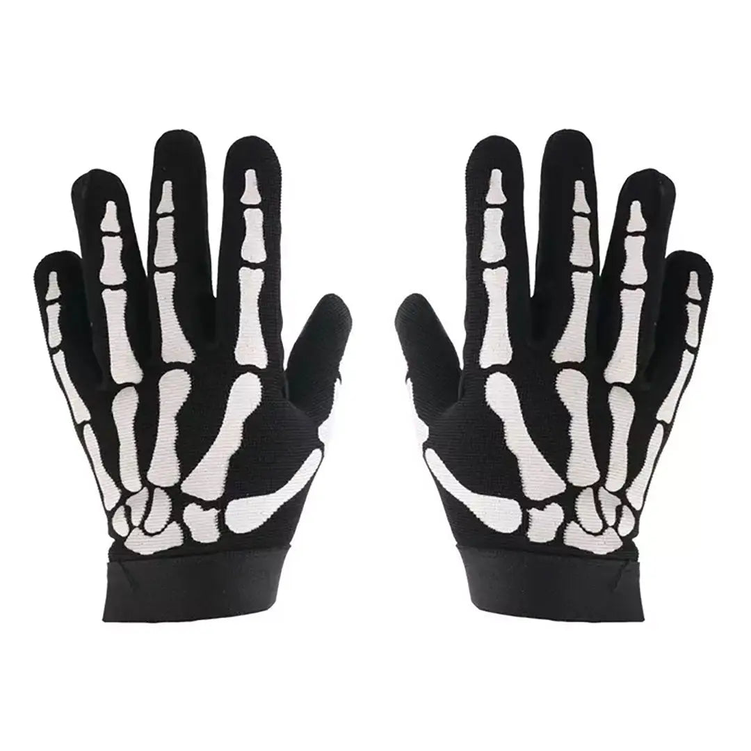 Open Road Skeleton Fabric Gloves Men's Motorcycle Gloves Boutique of Leathers/Open Road