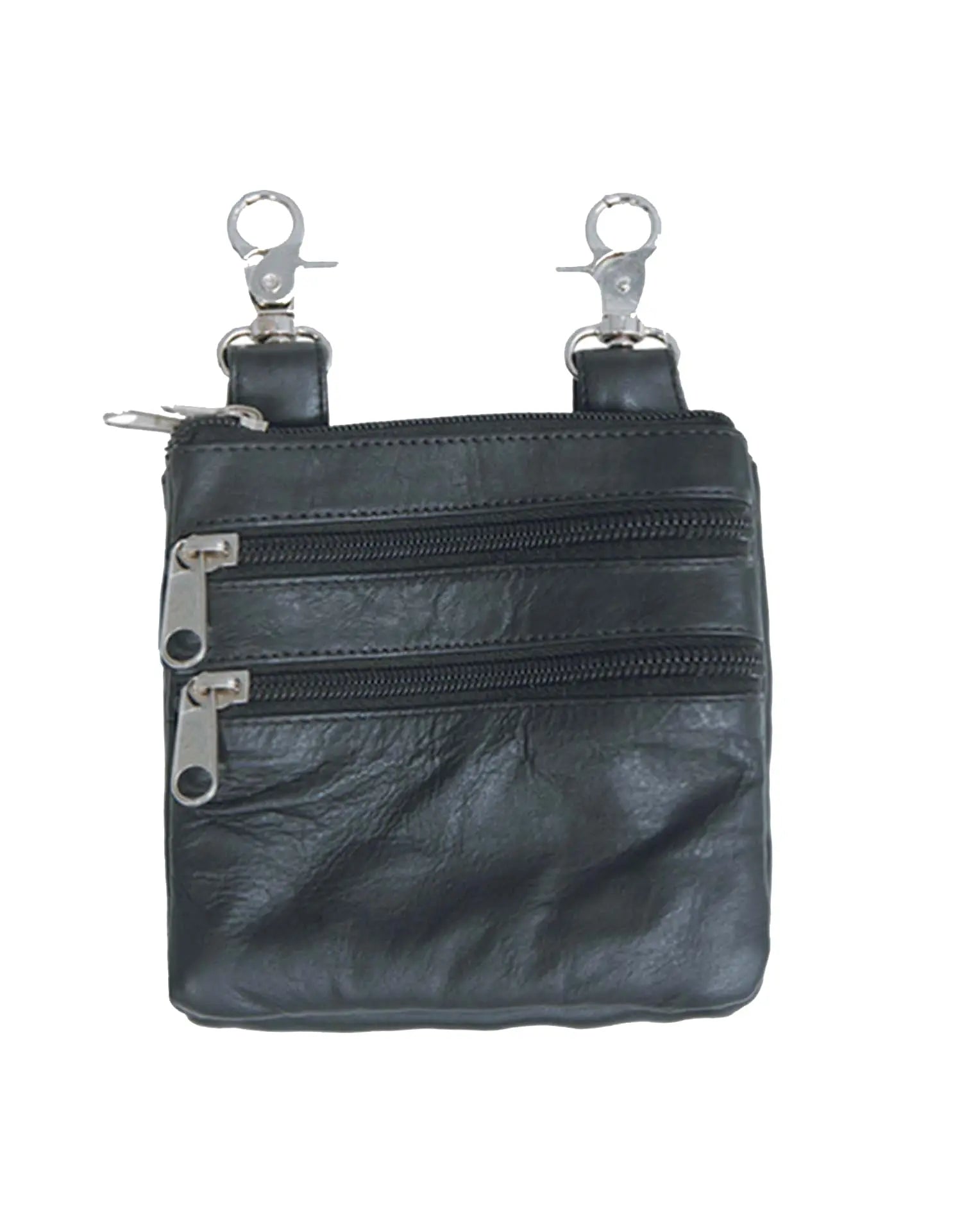 Open Road Three Pocket Leather Clip Bag
