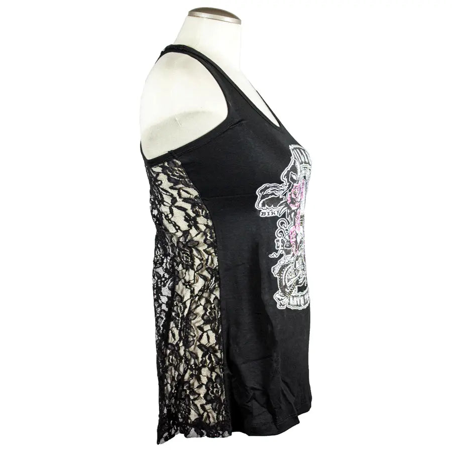 Open Road Women's Devilish Lace Back Tank Top Women's Shirts & Tees Boutique of Leathers/Open Road