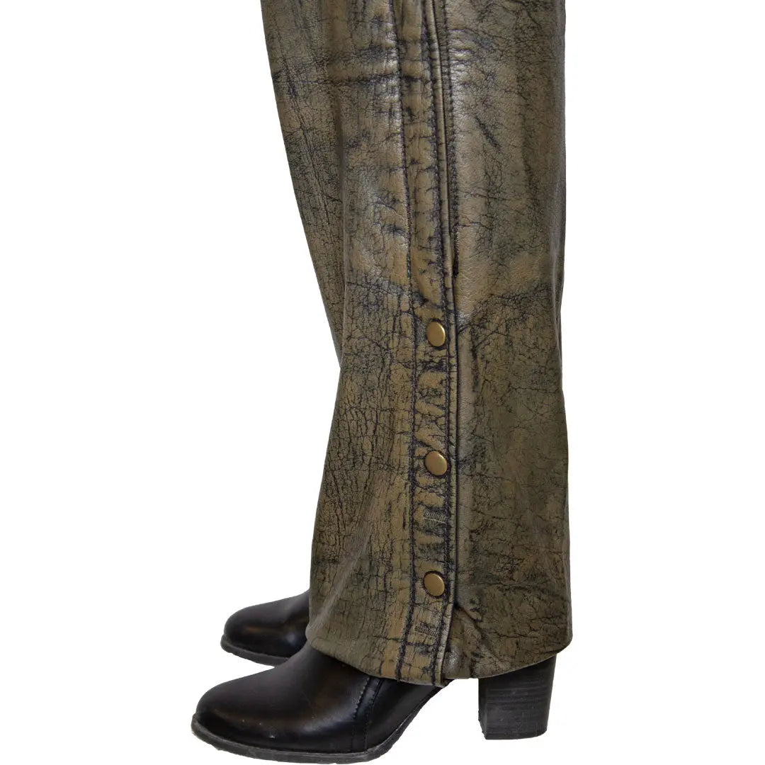 Open Road Women's Distressed Brown Leather Chaps Women's Motorcycle Pants & Chaps Boutique of Leathers/Open Road