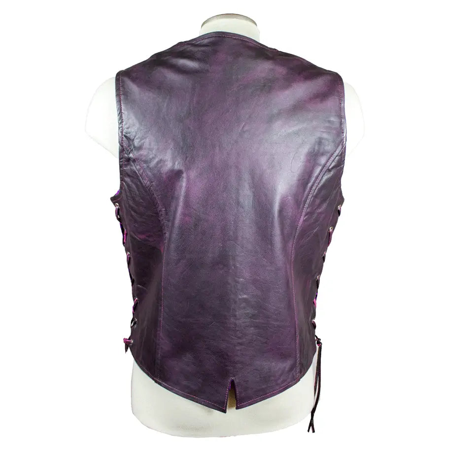 Open Road Women's Lace Side Leather Vest Women's Vests Boutique of Leathers/Open Road