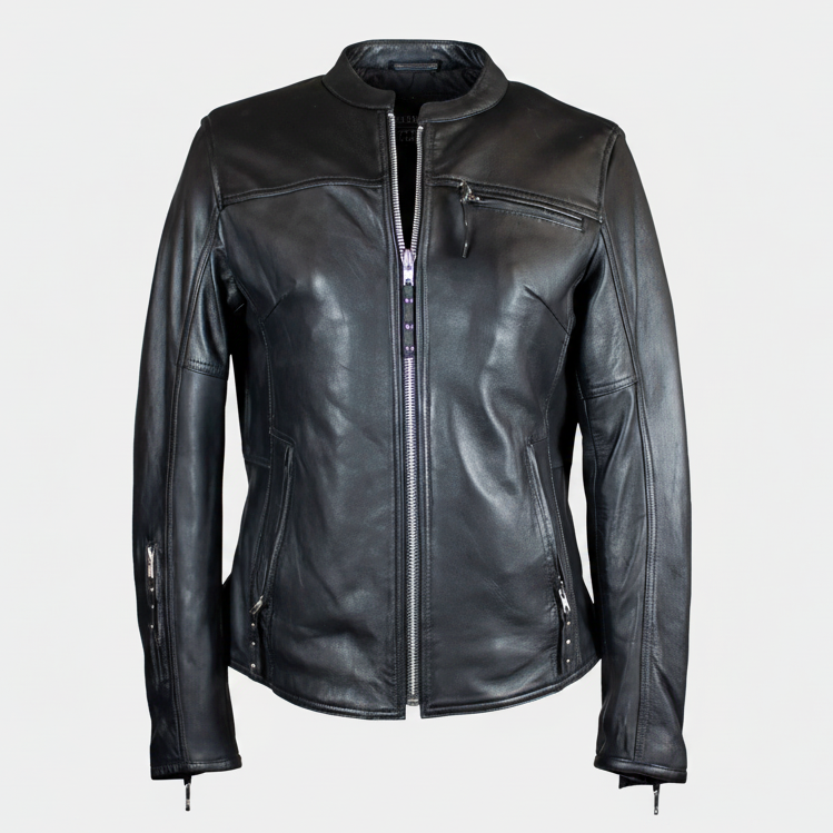 Open Road Women's Racer Leather Motorcycle Jacket Women's Motorcycle Jackets Boutique of Leathers/Open Road