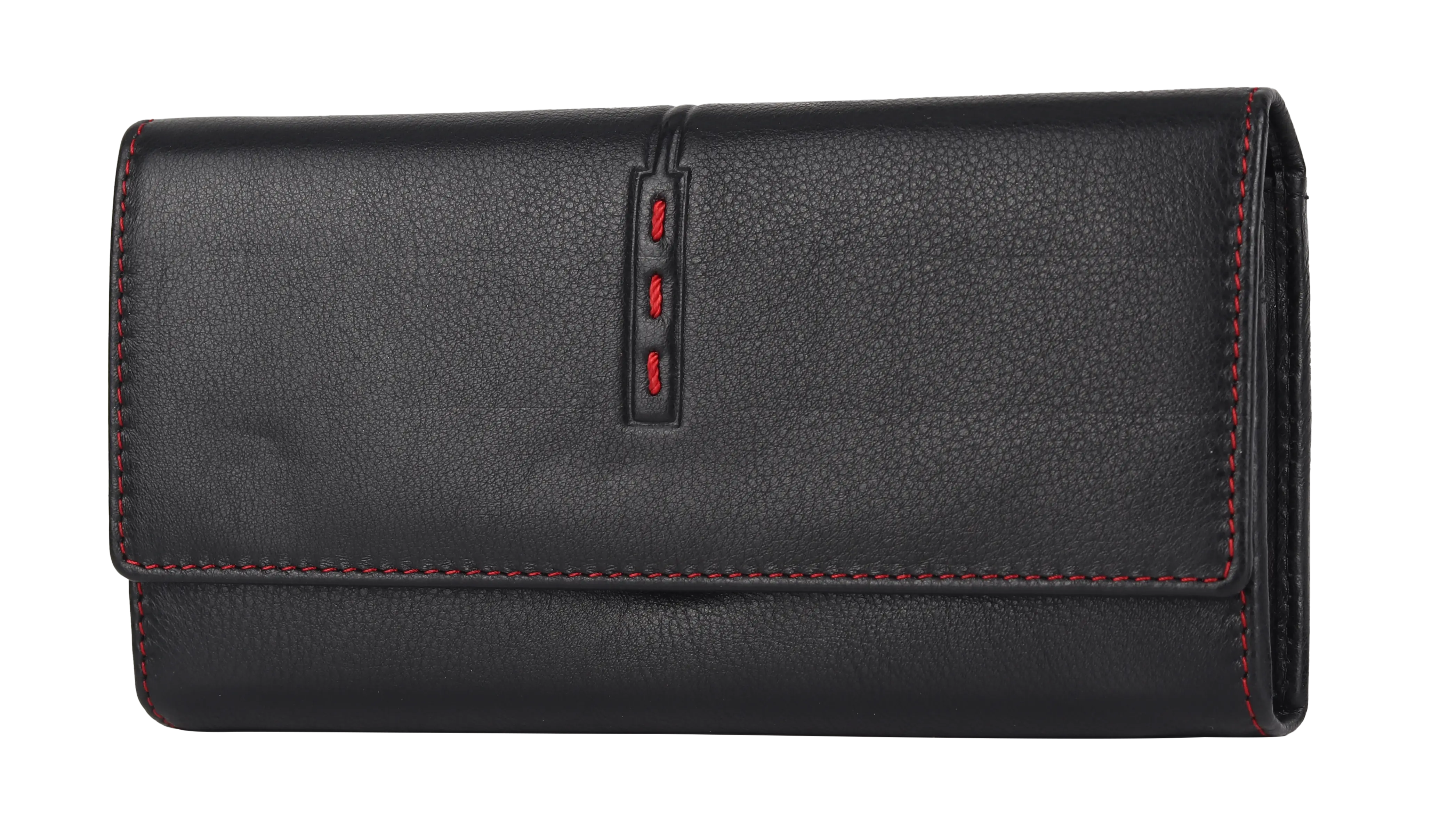 BOL/Open Road Women's Red Stitch Leather Clutch Women's Wallets Boutique of Leathers/Open Road