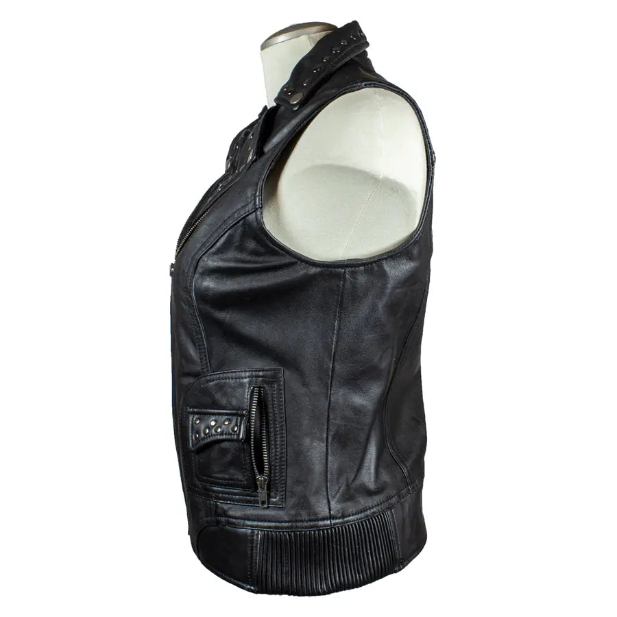 Open Road Women's Studded Leather Vest Women's Vests Boutique of Leathers/Open Road