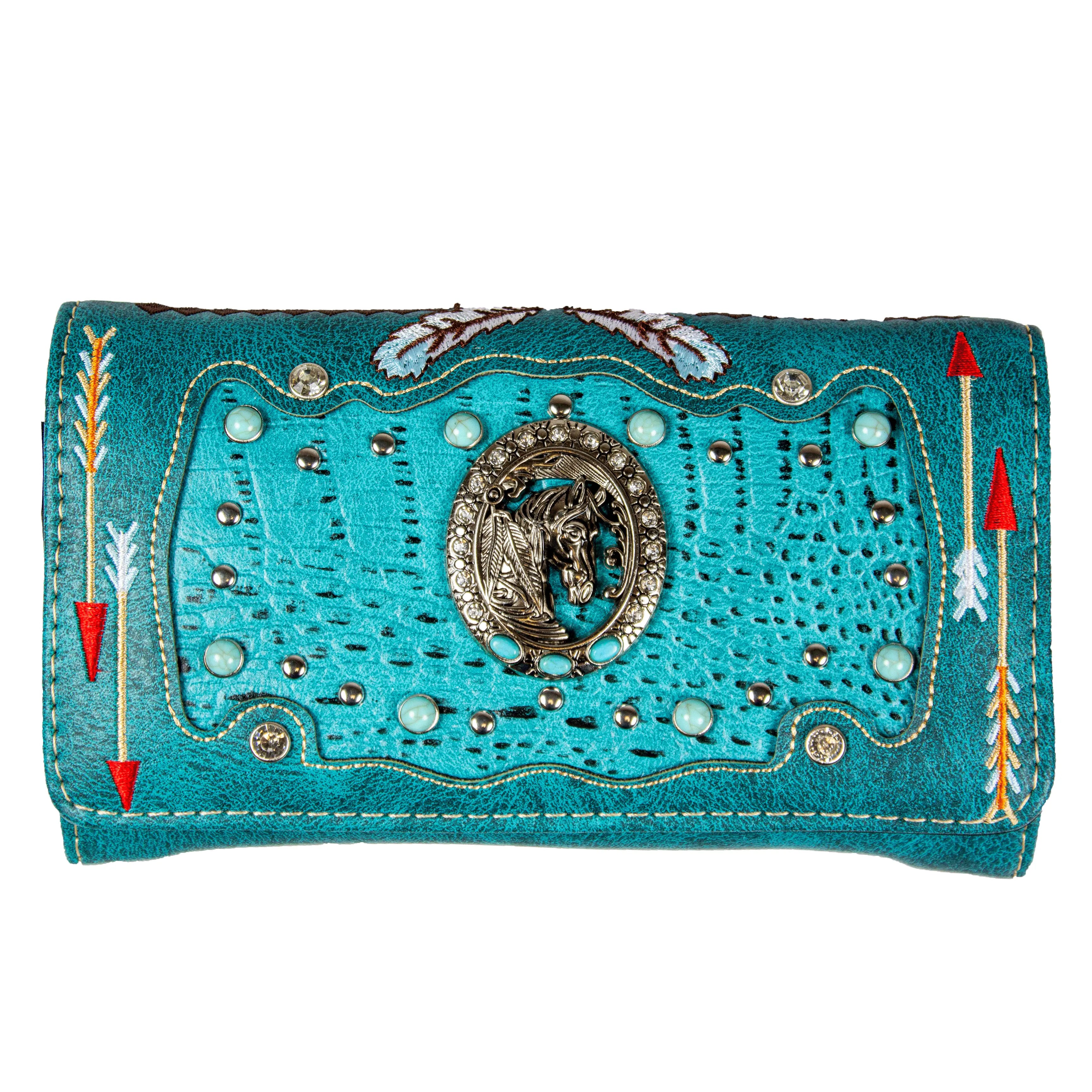 BOL/Open Road Women's Stylized Cowgirl Wallet Women's Wallets Boutique of Leathers/Open Road