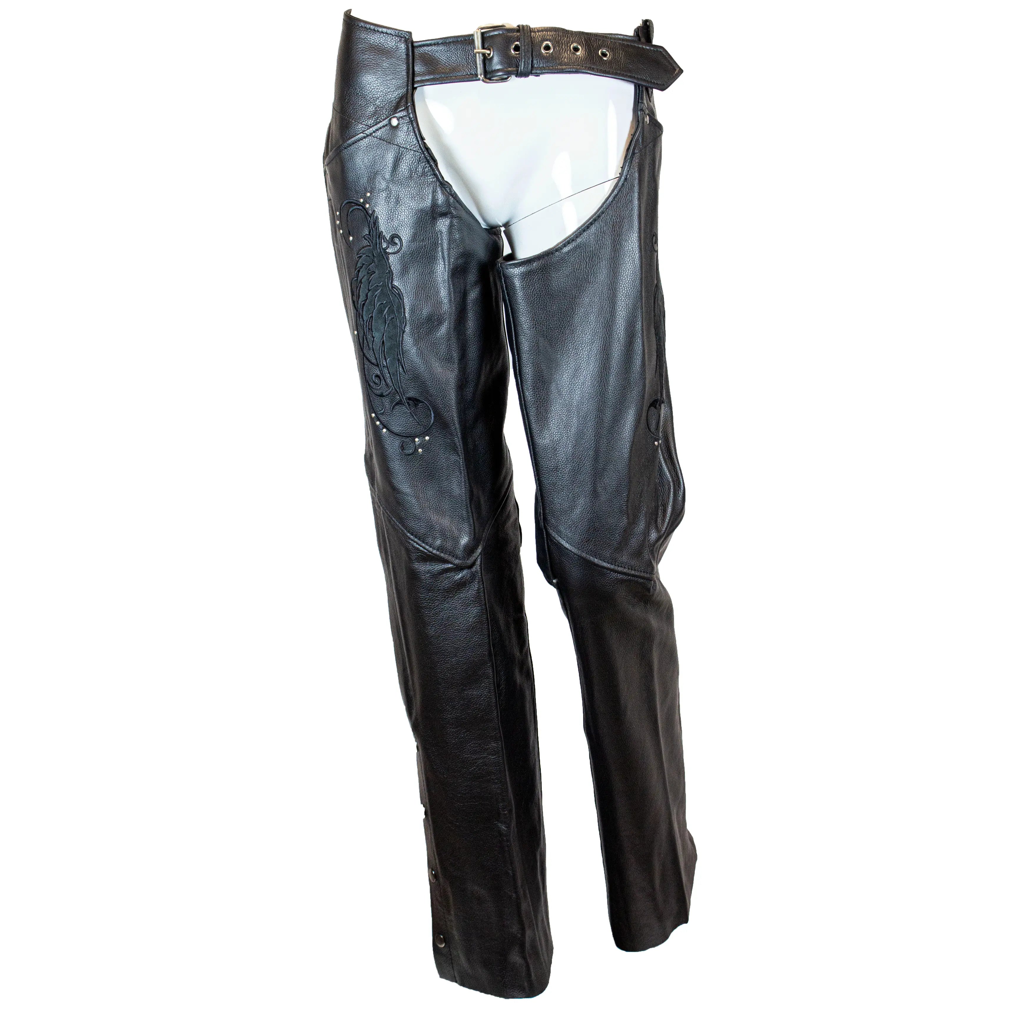 BOL/Open Road Women's Suede Wing Design Leather Chaps Women's Motorcycle Pants & Chaps Boutique of Leathers/Open Road