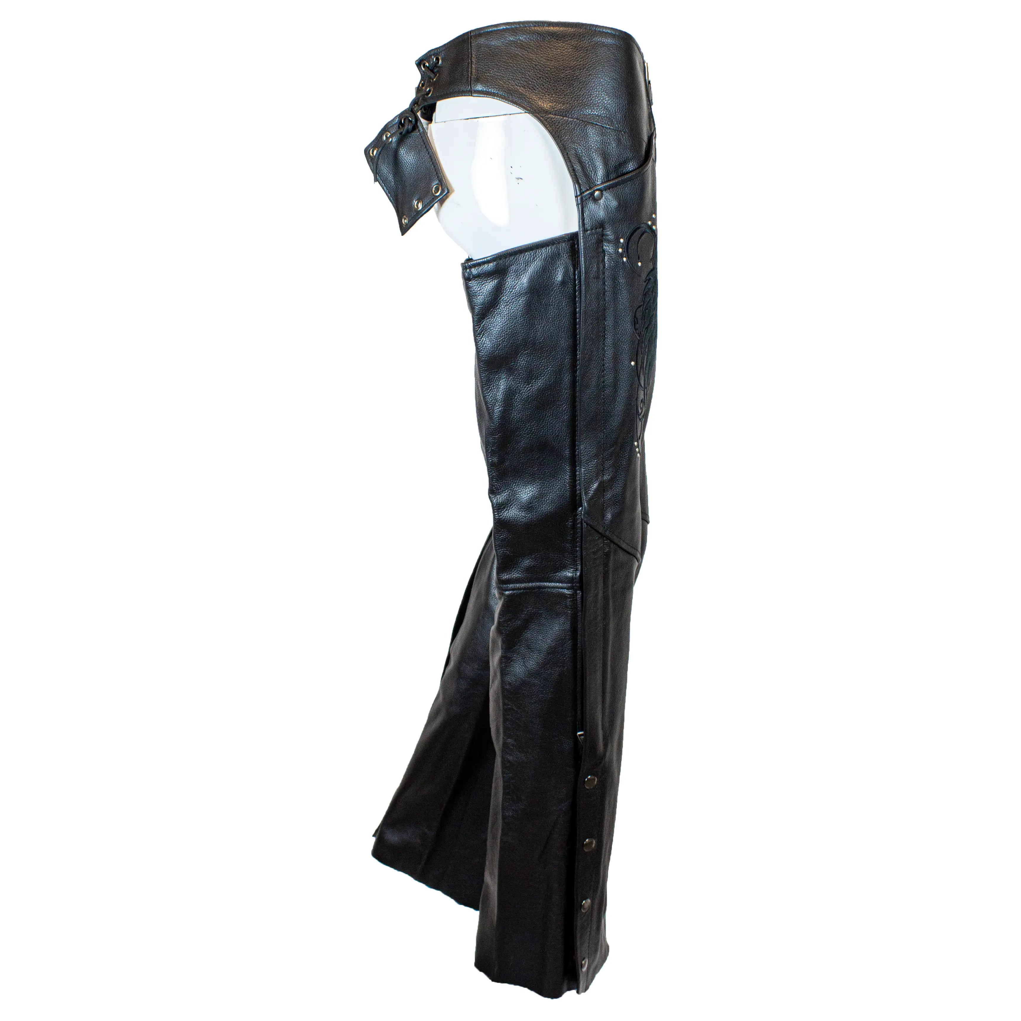 BOL/Open Road Women's Suede Wing Design Leather Chaps Women's Motorcycle Pants & Chaps Boutique of Leathers/Open Road