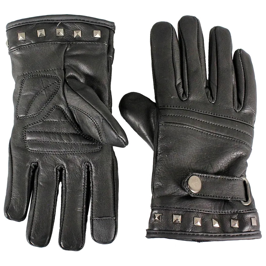 Open Road Women's Touch Tip Leather Motorcycle Gloves - Boutique of Leathers/Open Road