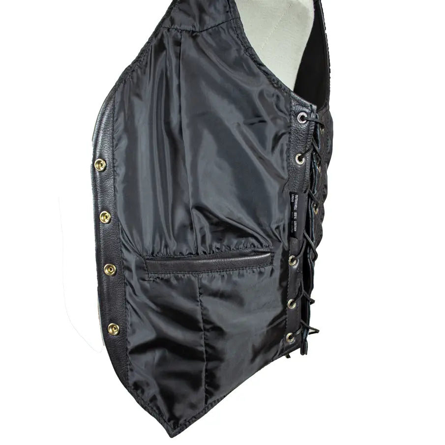 Open Road Women's Western Style Leather Vest Women's Vests Boutique of Leathers/Open Road