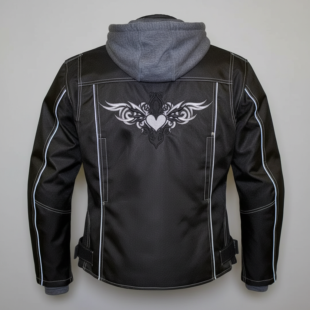 Open Road Women's Zip-Out Hoodie Reflective Textile Motorcycle Jacket Women's Armoured Shirts Boutique of Leathers/Open Road