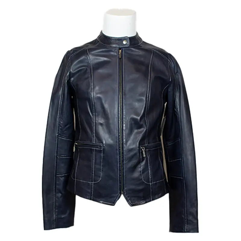 Plonge Leathers Women's Snap Collar Lamb Leather Jacket Women's Coats & Jackets Boutique of Leathers/Open Road