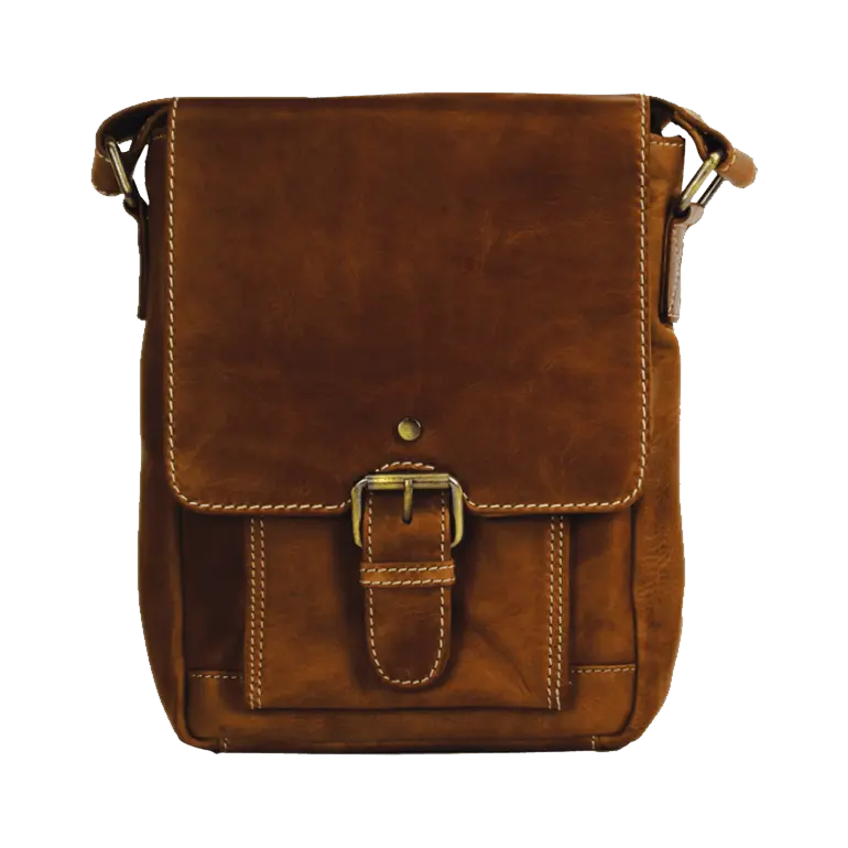 Rugged Earth Leather Bag with Front Flap and Buckle Backpacks & Messenger Bags Boutique of Leathers/Open Road