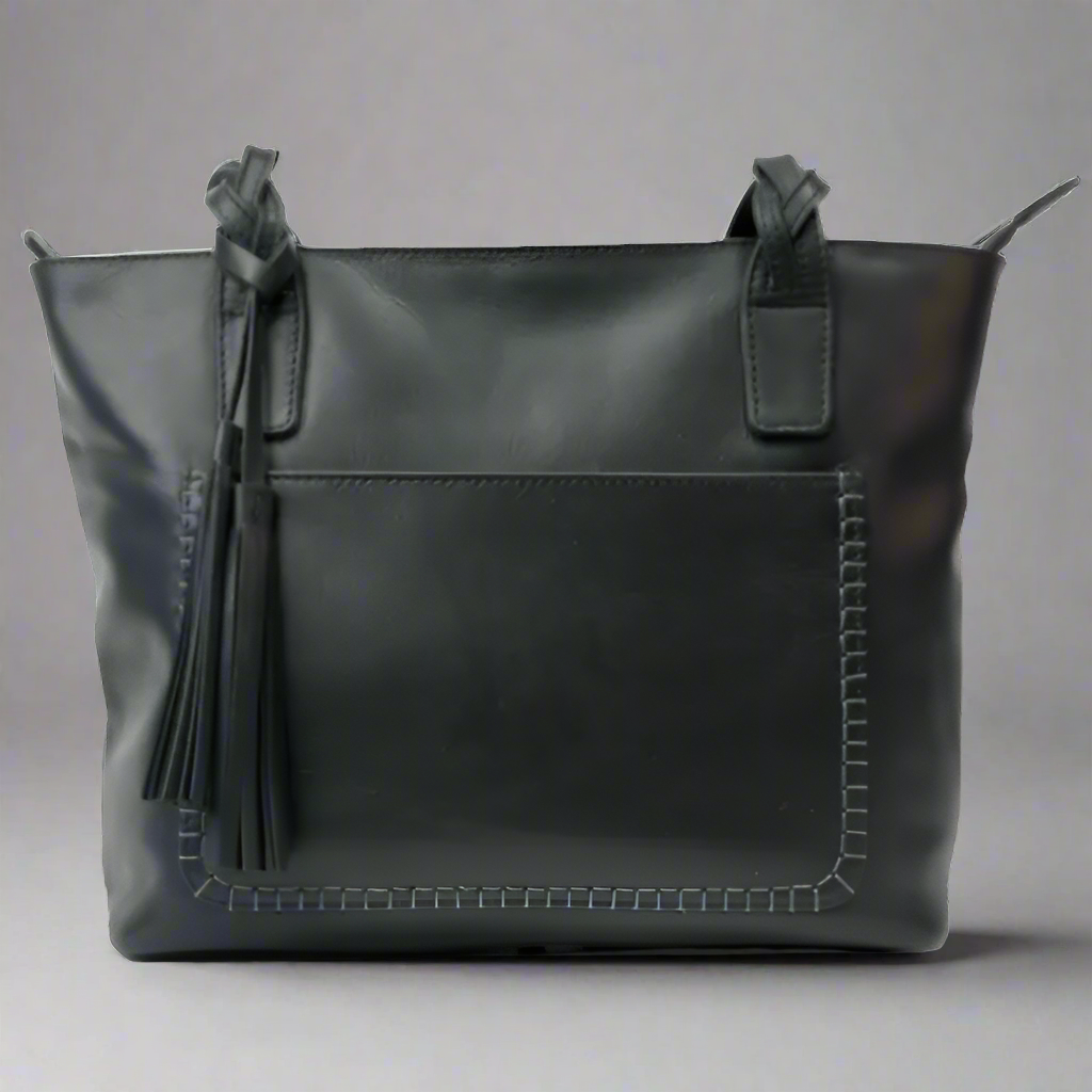 Rugged Earth Leather Handbag with Top Zipper Handbags & Purses Boutique of Leathers/Open Road