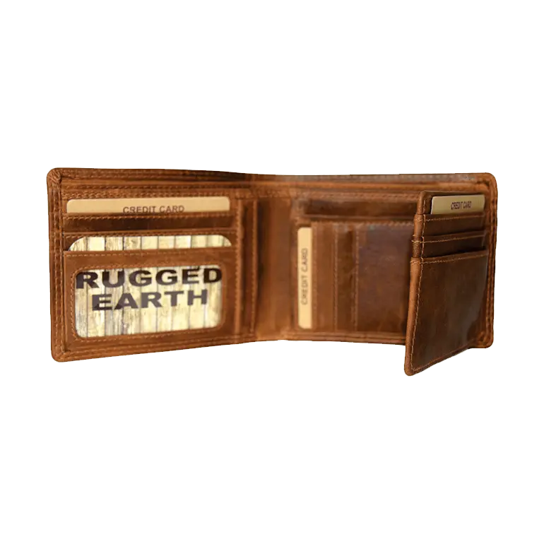 Rugged Earth Men's Bifold Leather Wallet Men's Wallets Boutique of Leathers/Open Road