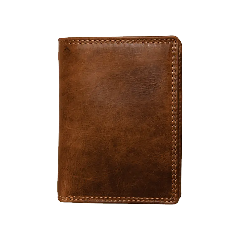 Rugged Earth Men's Trifold Leather Wallet with Zip Coin Pocket Men's Wallets Boutique of Leathers/Open Road