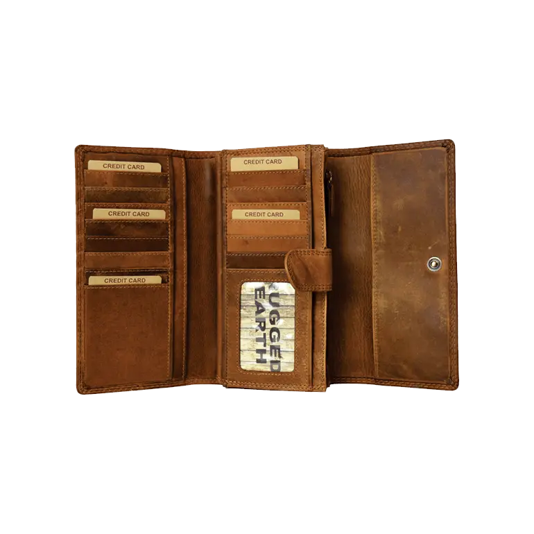 Rugged Earth Women's Leather Wallet Women's Wallets Boutique of Leathers/Open Road