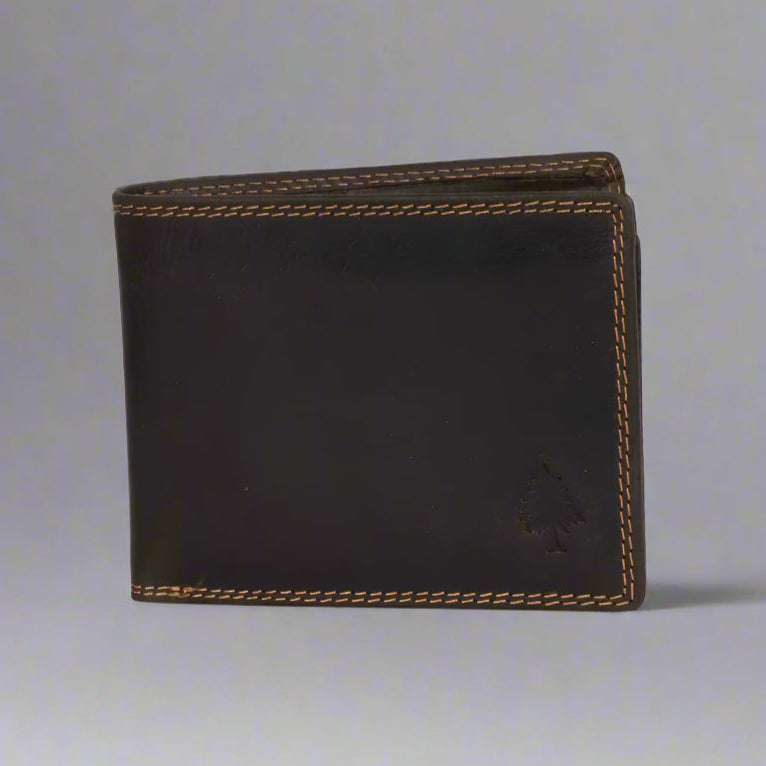 Greenwood Leather Men's Wallet. RFID-Blocking Oil Pull-Up Leather - Boutique of Leathers/Open Road