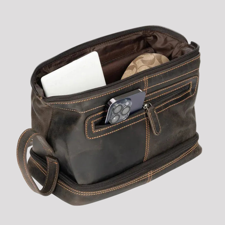 Greenwood Leather Travel Toiletry Bag - Boutique of Leathers/Open Road
