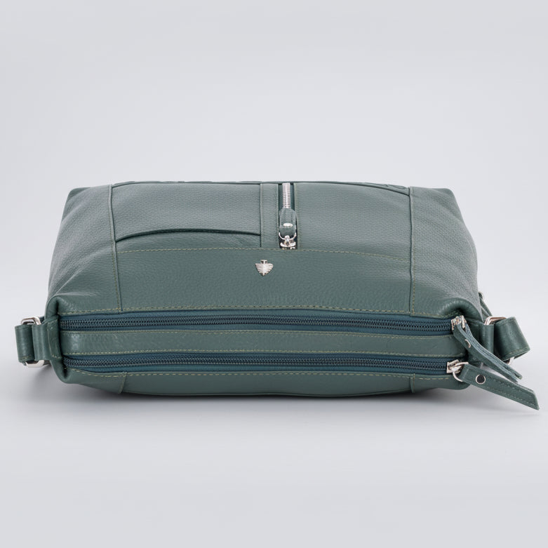 Greenwood Leather Elegant Crossbody Bag. Full-Grain Leather Shoulder Bag