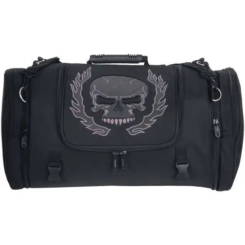 Skull Embroidered Travel Duffle Bag