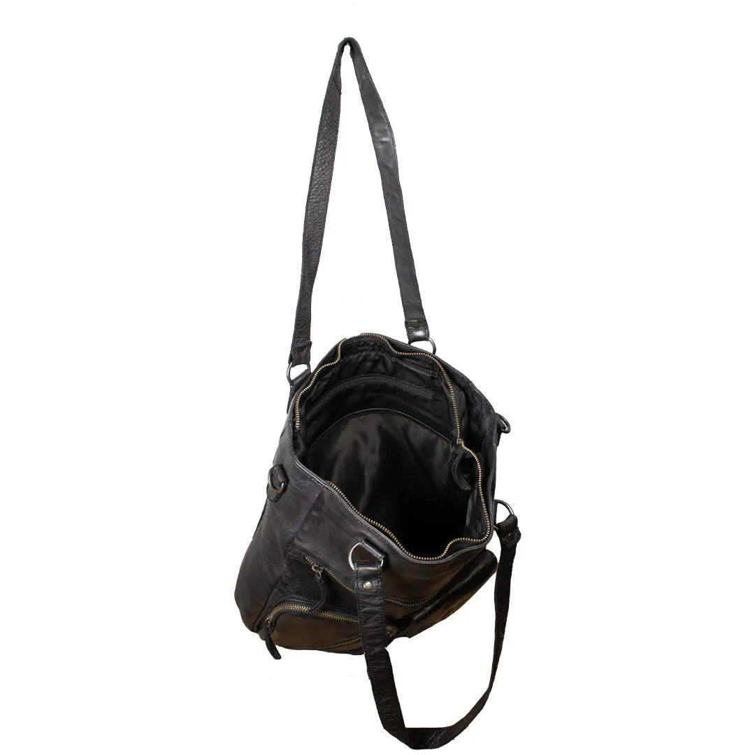 Soft Black Leather Shoulder Bag Handbags & Purses Boutique of Leathers/Open Road