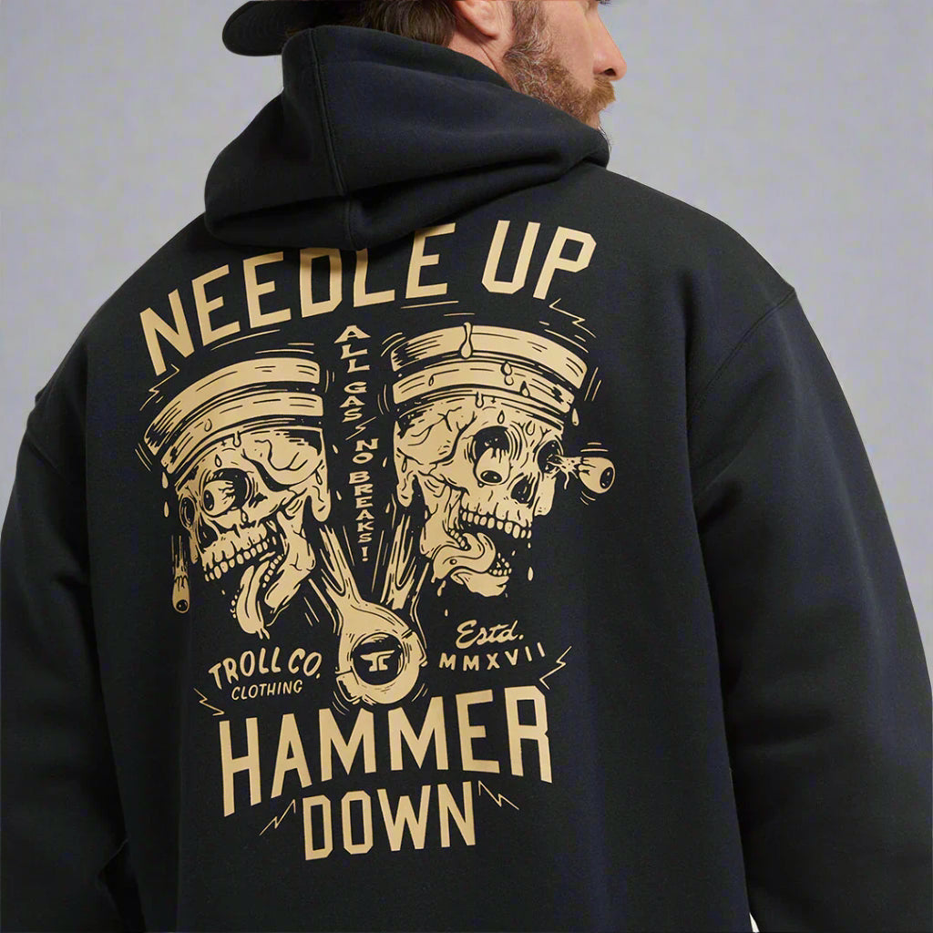 DHCM Men's Needle Up Hammer Down Twins Hoodie