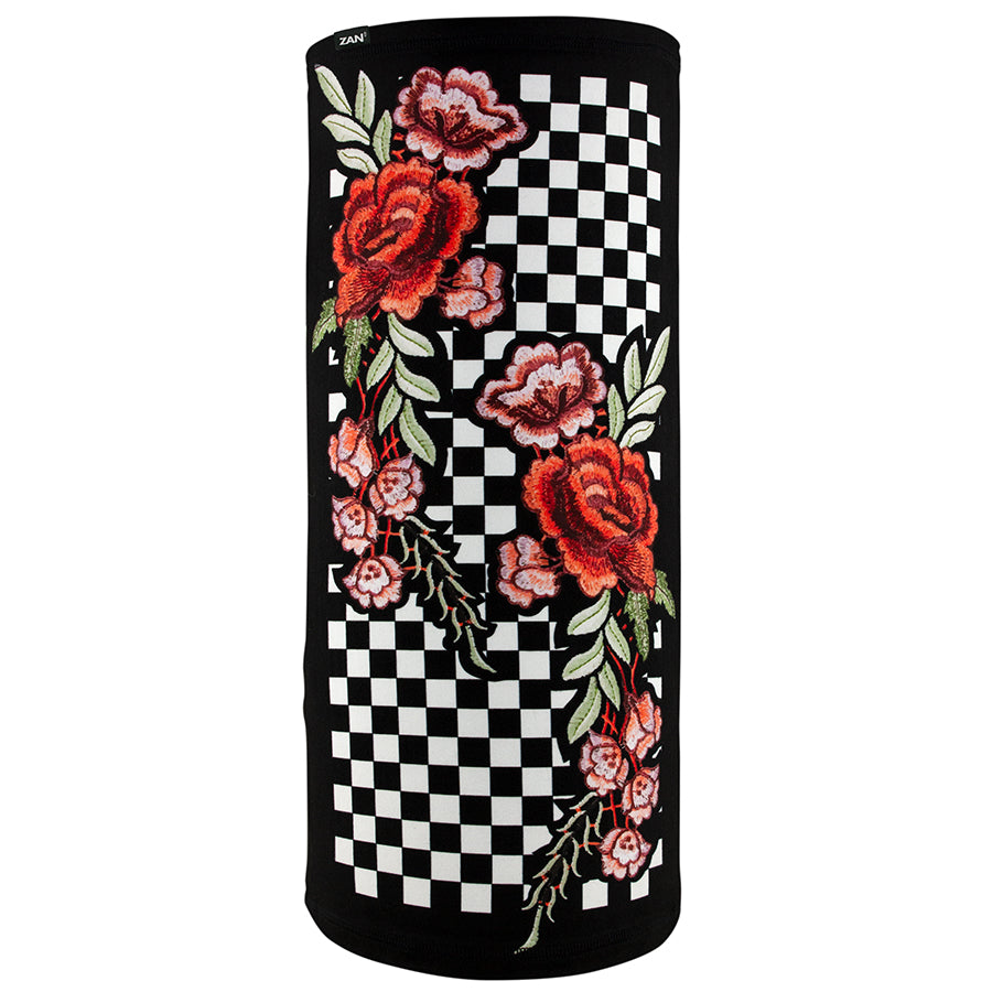 ZANheadgear Floral Checkered Motley Tube