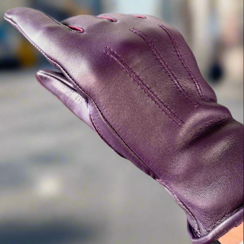 Women's Leather Gloves with Fur Lining