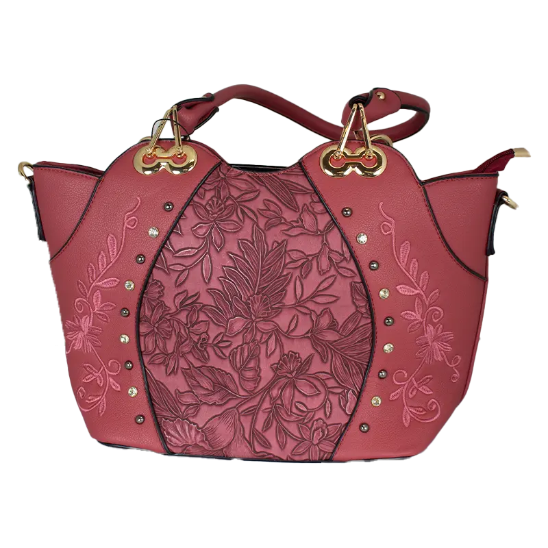 Temptation Italy Beaded Flower Leather Handbag Handbags & Purses Boutique of Leathers/Open Road