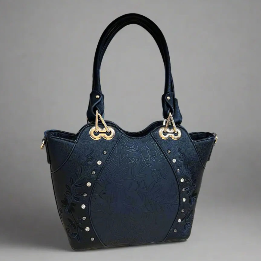 Temptation Italy Beaded Flower Leather Handbag Handbags & Purses Boutique of Leathers/Open Road