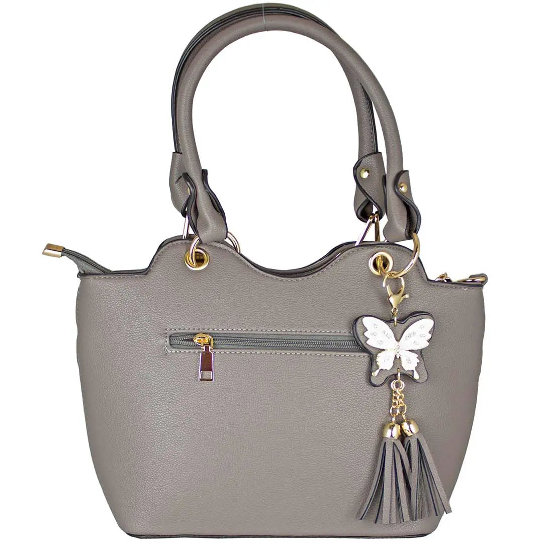 Temptation Italy Butterfly Embroidered Two Handle Satchel Boutique