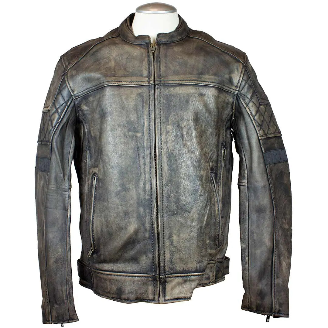 Unik International Men's Reflective Stripe Motorcycle Jacket - Boutique of Leathers/Open Road