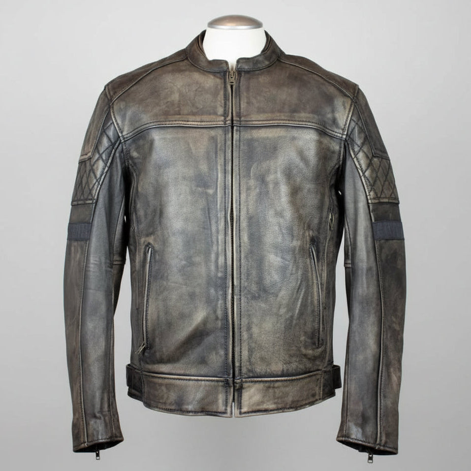 Unik International Men's Reflective Stripe Motorcycle Jacket - Boutique of Leathers/Open Road