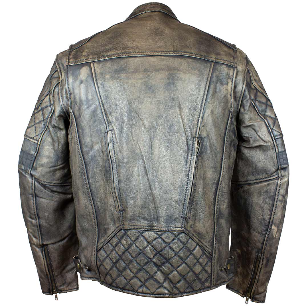 Unik International Men's Reflective Stripe Motorcycle Jacket - Boutique of Leathers/Open Road