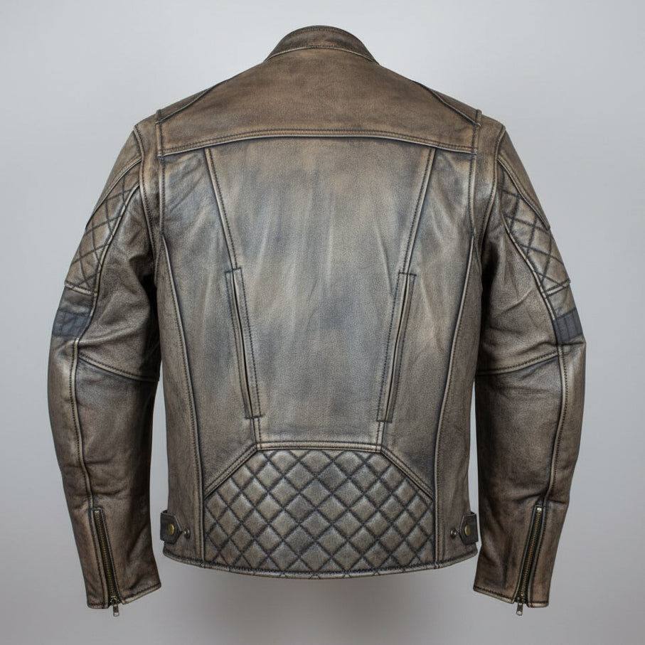 Unik International Men's Reflective Stripe Motorcycle Jacket - Boutique of Leathers/Open Road