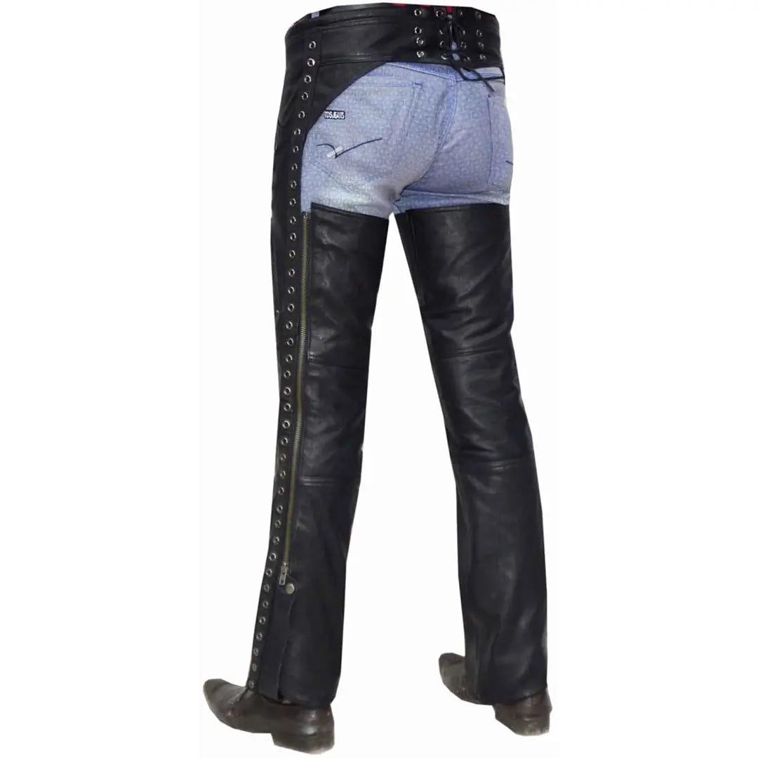 Unik International Women's Eyelet Laced Chaps - Boutique of Leathers/Open Road