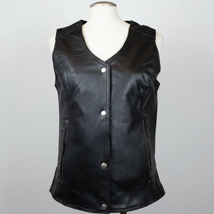 Unik International Women's Studded Fringe Vest - Boutique of Leathers/Open Road