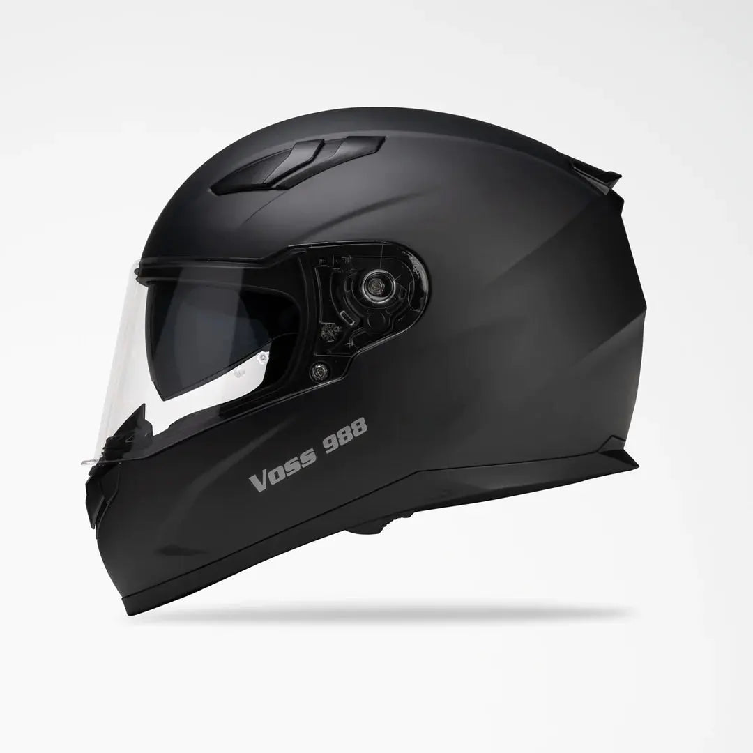 VOSS 988 MOTO-1 Matte Black Helmet Motorcycle Helmets Boutique of Leathers/Open Road