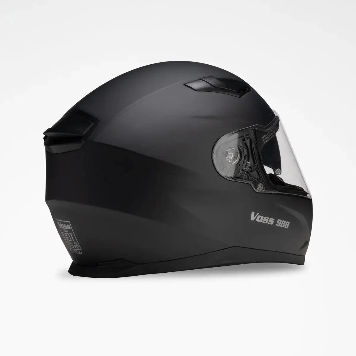 VOSS 988 MOTO-1 Matte Black Helmet Motorcycle Helmets Boutique of Leathers/Open Road