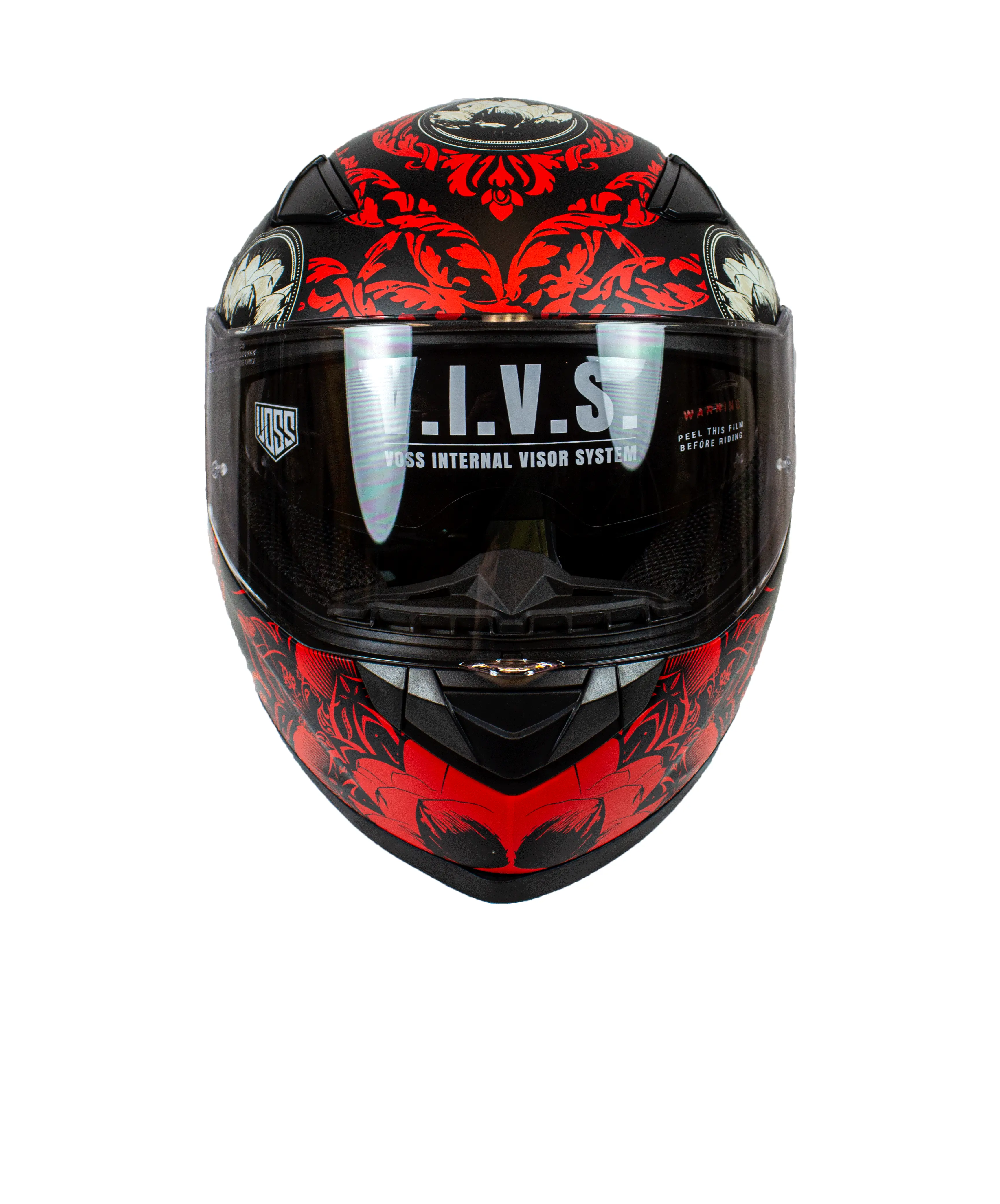 VOSS 988 Moto 1 Mandala Helmet Black X Small
