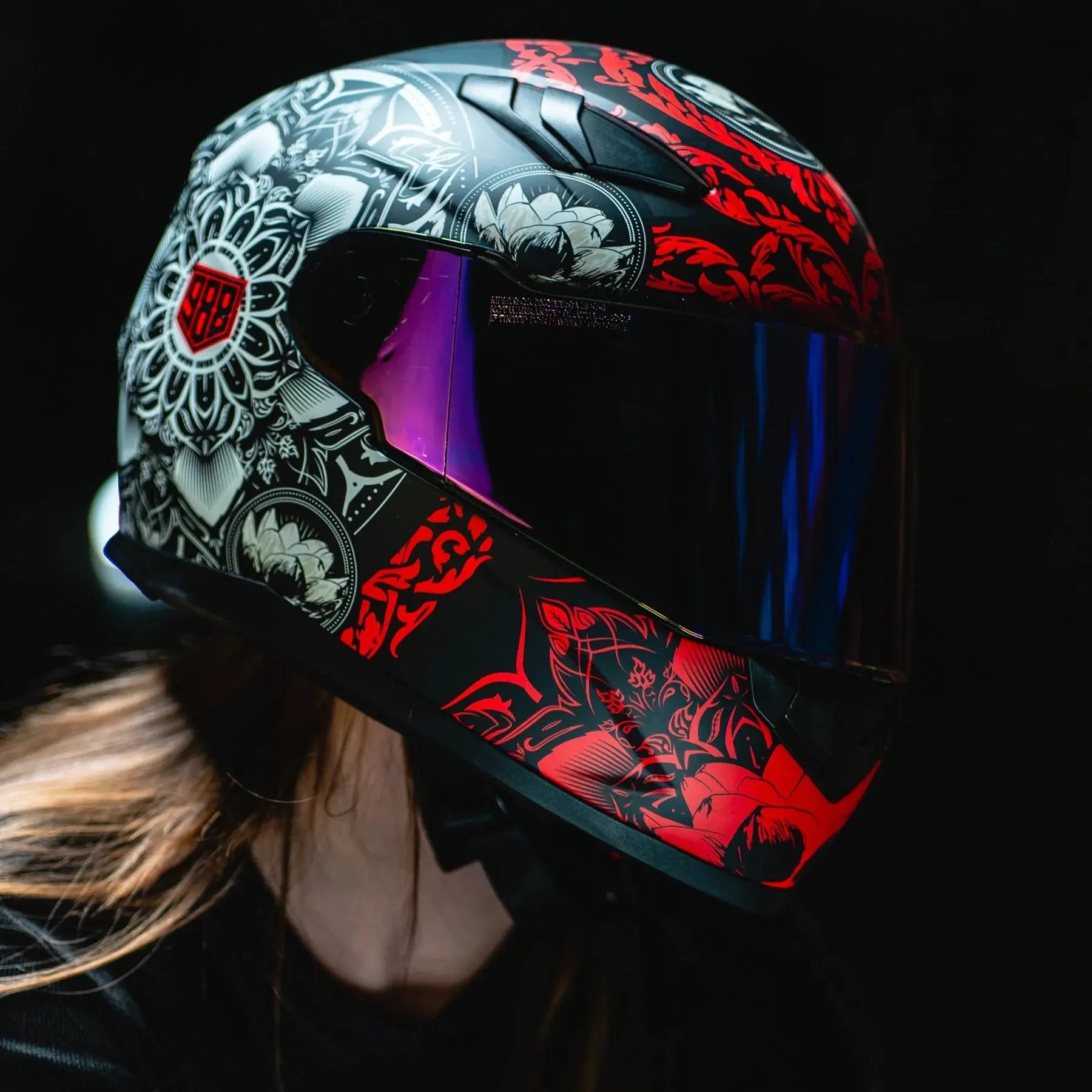 VOSS 988 Moto-1 Mandala Helmet Motorcycle Helmets Boutique of Leathers/Open Road