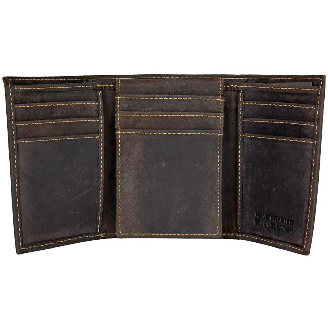 Viceroy Men's Leather Trifold Wallet - Boutique of Leathers/Open Road