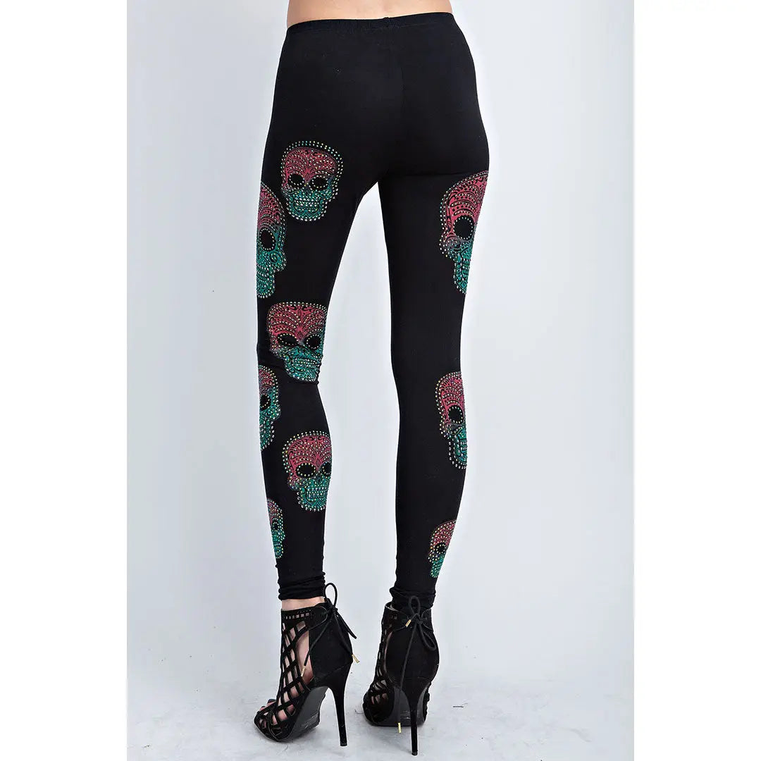 Vocal Women's Sugar Skull Leggings - Boutique of Leathers/Open Road