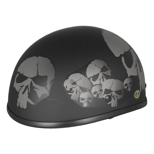 West Coast Leather Beanie Skull Motorcycle Half Helmet Motorcycle Helmets Boutique of Leathers/Open Road