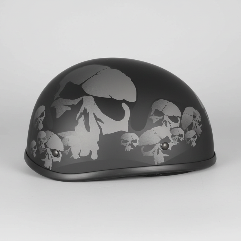 West Coast Leather Beanie Skull Motorcycle Half Helmet Motorcycle Helmets Boutique of Leathers/Open Road